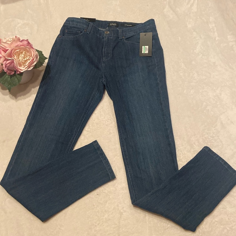 JONES NEW YORK NWT Size 8 Bleecker Skinny Classic Stretch Slimming Blue Jeans